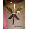Image 1 : GLASS TOP ROUND END TABLE