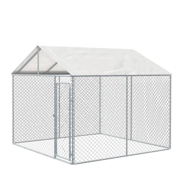 TMG INDUSTRIAL 10'X10' OUTDOOR DOG KENNEL PLAYPEN
