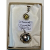 Image 1 :  2 PENDANTS - 1 STAMPED .925 SILVER WITH GREEN STONE