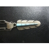 Image 2 : HANDMADE NAVAJO FEATHER PENDANT W/TURQUOISE & W/CHAIN, YAZZIE