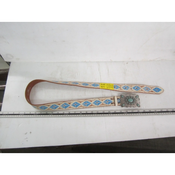 LEATHER BELT W/BELT BUCKLE