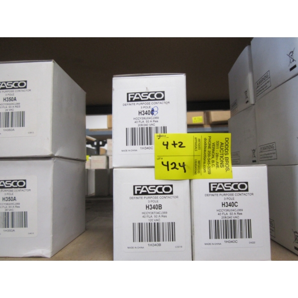 4 PLUS 2 FASCO H340B COILS - 3 POLE - CONTACTORS