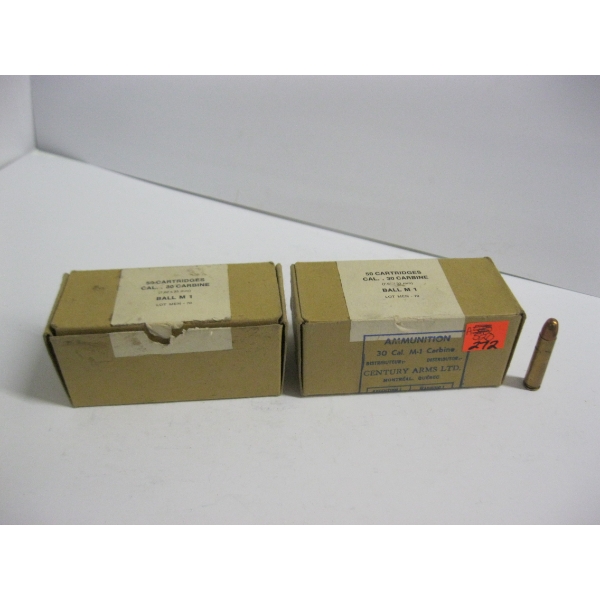 .30 CARBINE 7.62X33MM BALL M 1|2X50 CARTRIDGES
