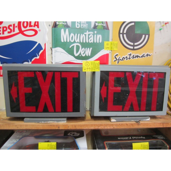 2 EXIT SIGNS