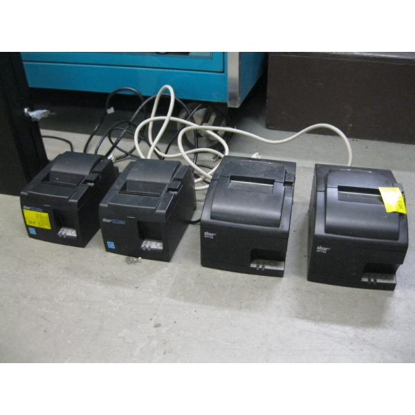 LOT OF 5 STAR PRINTERS & ASST. PAPER ROLLS