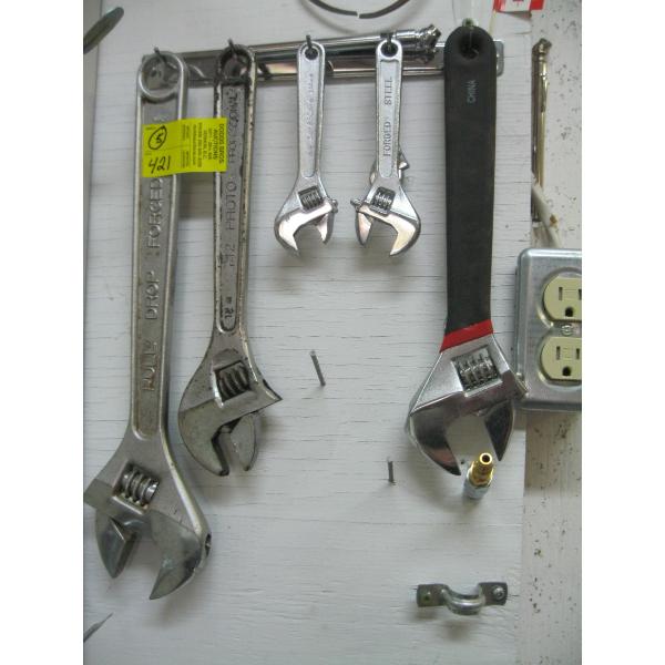 5 CRESCENT WRENCHES