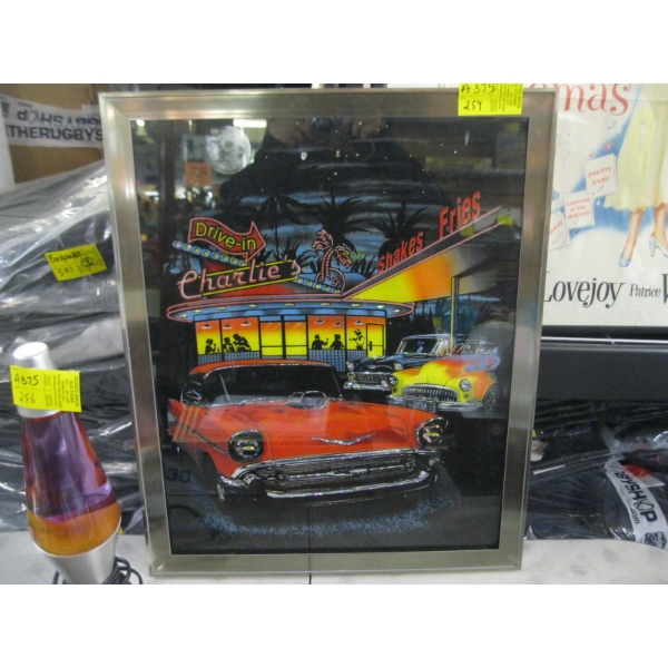 FRAMED PICTURE OF CHARLIE'S DRIVE IN