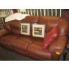 Image 2 : BROWN LEATHER DUAL RECLINING SOFA & MATCHING RECLINING CHAIR