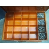 Image 3 : 5 ORANGE METAL BOXES W/ASST. CONTENTS