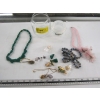 Image 3 : GLASS CANNISTER W/ASST. JEWELLERY & SET OF CUFFLINKS & TIE CLIP