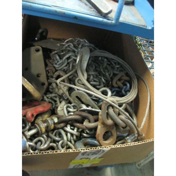 MISC. CHAINS PIECES, HOOKS, CABLE, ETC.