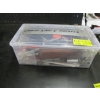 Image 1 : PLASTIC BIN W/ASST. CHISELS, CHAINSAW SHARPENER, ETC.