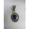 Image 3 : STERLING SILVER RING W/BLUE STONE & MATCHING PENDANT, SZ 8 1/2
