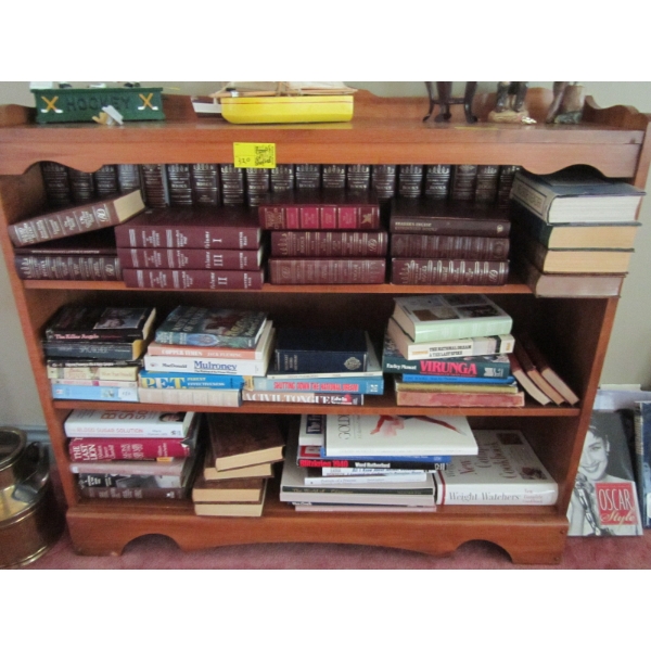ASST. HARDCOVER BOOKS IN BOOK SHELF