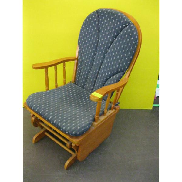 WOODEN PADDED GLIDER ROCKER