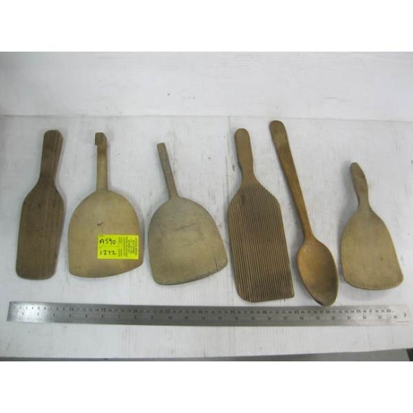 WOODEN SPATULAS, SPOONS, ETC.