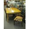 Image 4 : RATTAN BAMBOO LOOK DINING TABLE W/1 LEAF & 6 CHAIRS