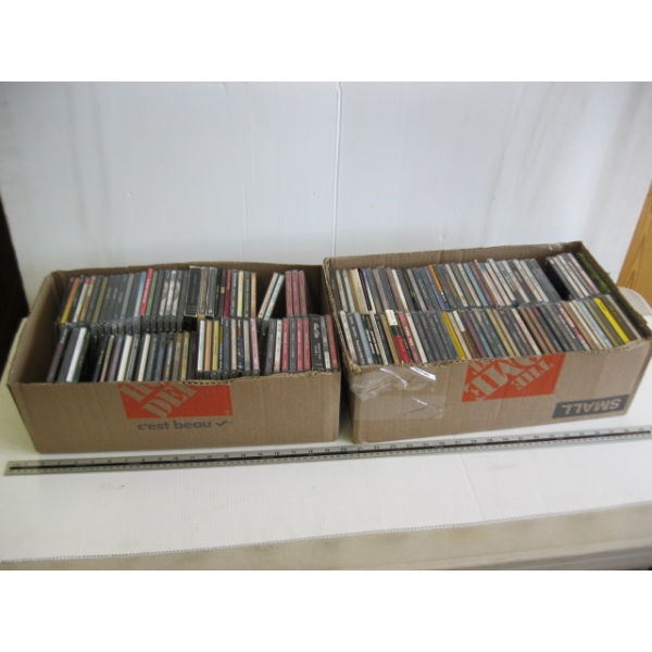 2 BOXES OF CDs