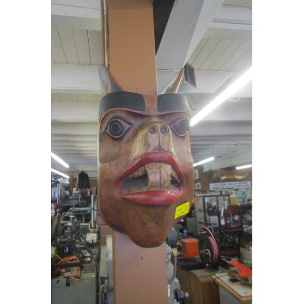LG. WOODEN CARVED NATIVE MASK