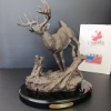 Image 1 : DUCKS UNLIMITED DEER STATUE "HARD RIGHT", BRAD WILLIAMS, 49/1000