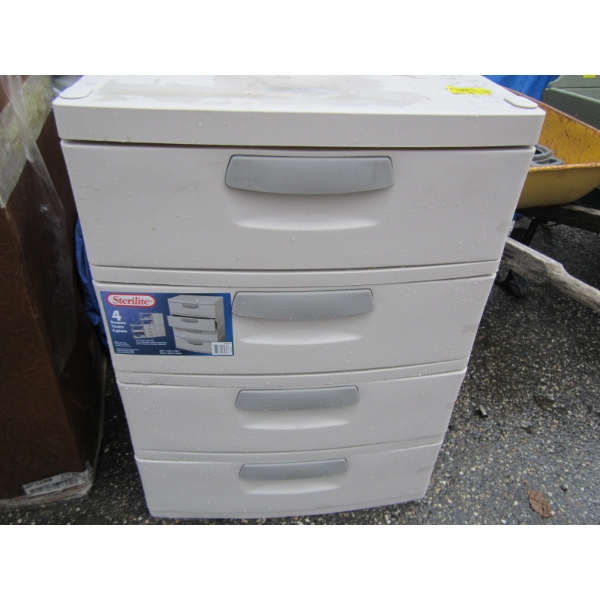 NEW STERLITE 4 DRAWER PLASTIC CABINET