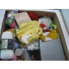 Image 5 : 3 BOXES OF MISC. KIDs TOYS, CUTTING BOARDS, METAL RACKS, SEWING ITEMS, ETC.