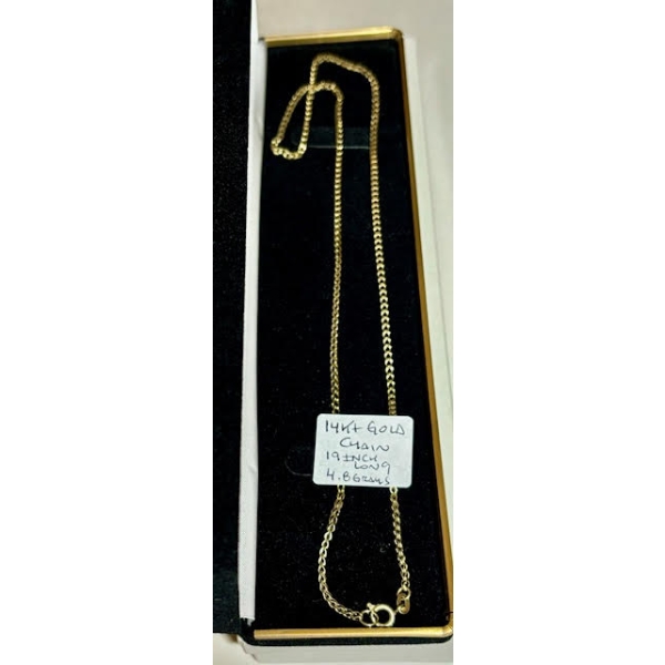 14KT GOLD CHAIN, 19", 4.8G