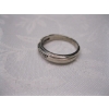 Image 3 : 10KT WHITE GOLD BAND W/5 SM. DIAMONDS, 3.2G, SZ 8 1/4