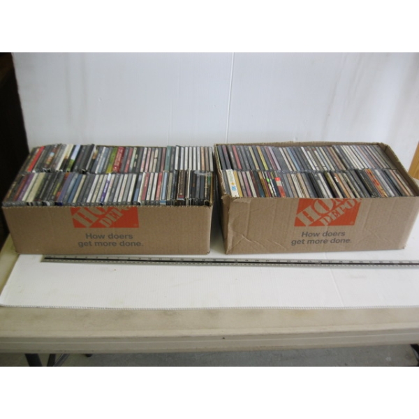 2 BOXES OF CDs