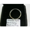 Image 4 : LADIES 10KT WHITE GOLD BAND W/13 DIAMONDS, 2.1G, SZ 8 1/4