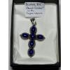 Image 1 : STERLING .925 CROSS PENDANT W/PURPLE STONES