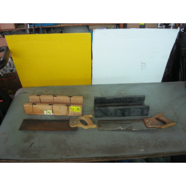 2 MITER SAWS & BOXES