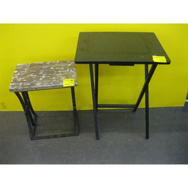 1 FOLDING TV TABLE & SMALL TABLE