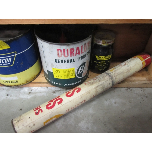 BA GREASE CAN, SHELL VAPORIZER SPRAYER & SHELL STOP SLIP TRACTION