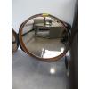 Image 1 : ROUND WOOD FRAMED 60CM MIRROR
