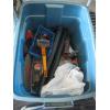 Image 1 : TOTE OF MISC. TOOLS, HARDWARE, ETC.