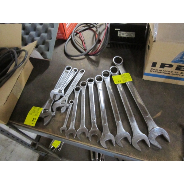 3 CRESCENT WRENCHES & JET COMBINATION WRENCHES
