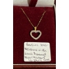Image 1 : LADIES 10KT NECKLACE W/SM. DIAMOND HEART PENDANT, 16"