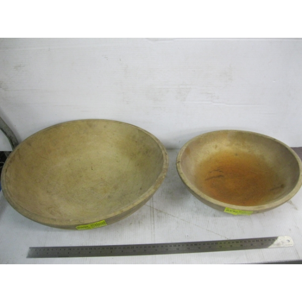 2 WOOD DOUGH PROOF BOWLS