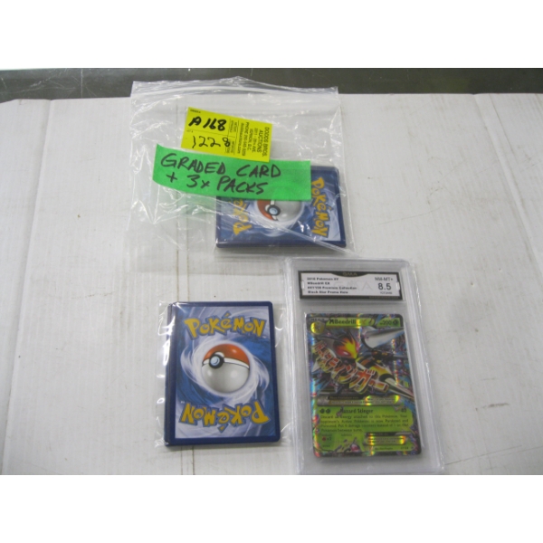 GRADED 3 PACKS OF POKEMAN CARDS