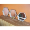 Image 1 : 3 PIECE HEXAGON WOOD FRAMED MIRROR SET