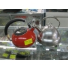 Image 1 : 2 STOVETOP KETTLES - 1 RED/1 CHROME