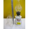 Image 1 : MILK GLASS OIL LANTERN W/EXTRA SHADE