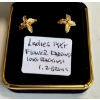 Image 1 : PAIR OF LADIES 14KT FLOWER EARRINGS, 10KT BACKINGS, 1.2G