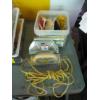 Image 5 : WOODEN PLANTER WITH POTS,PAINTING SUPPLIES, TROWELS, ETC.