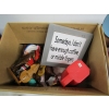 Image 3 : 2 BOXES OF MISC. FLASHLIGHT, PLASTICWARE, POTTERY BIRD, ETC.