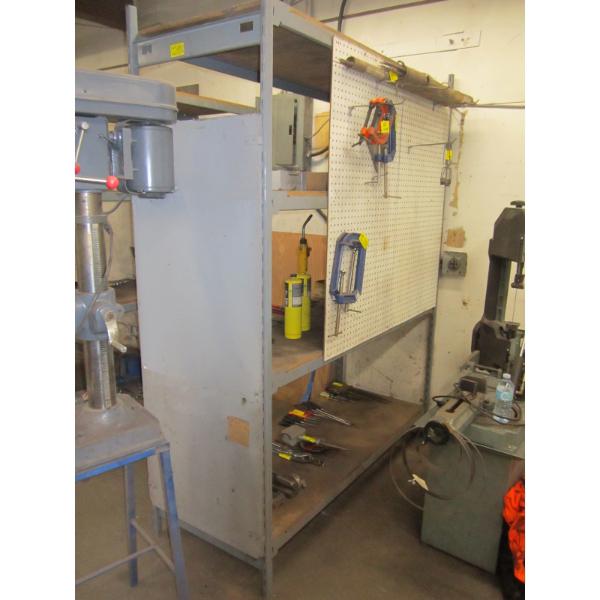 METAL & WOOD ADJUSTABLE SHELF UNIT