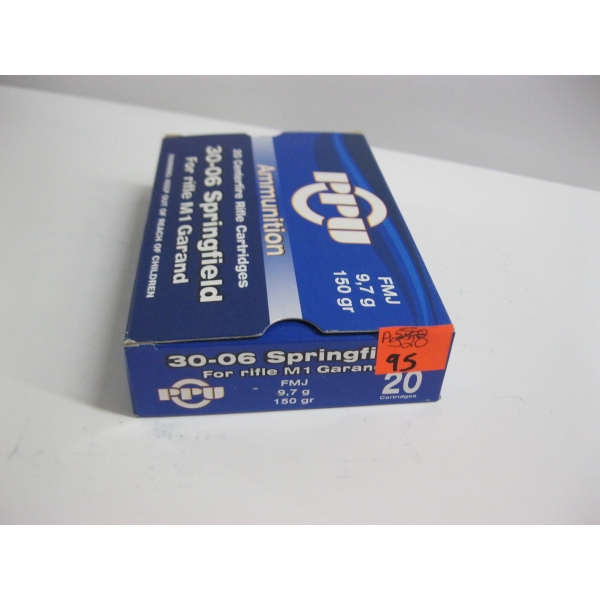 PPU 30-06 SPRG 9.7GR 150GRS FMJ|1X20 CENTERFIRE RIFLE CARTRIDGES