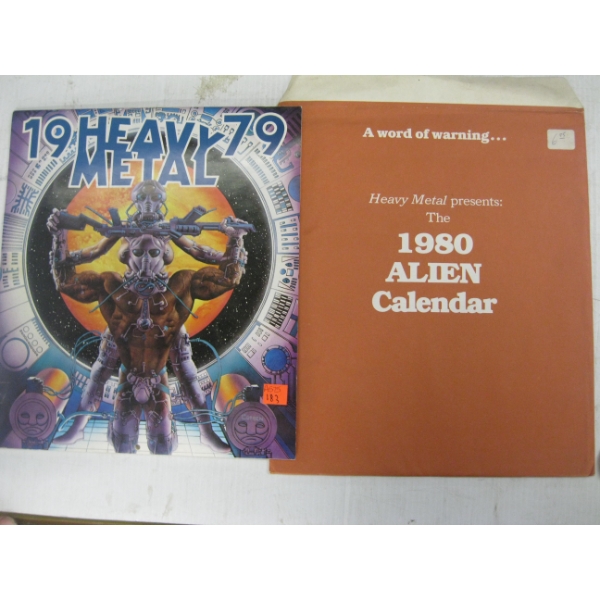 1979 HEAVY METAL CALENDAR & 1980 ALIEN CALENDAR