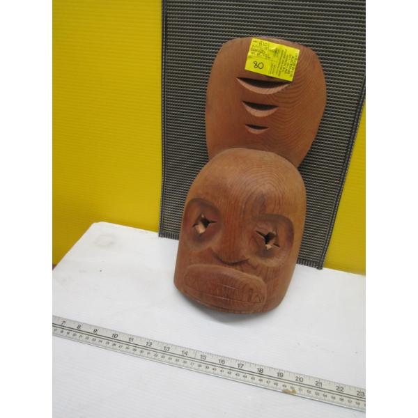 NORTHWEST COAST CARVED MASK, SIGNED M.E., '96
